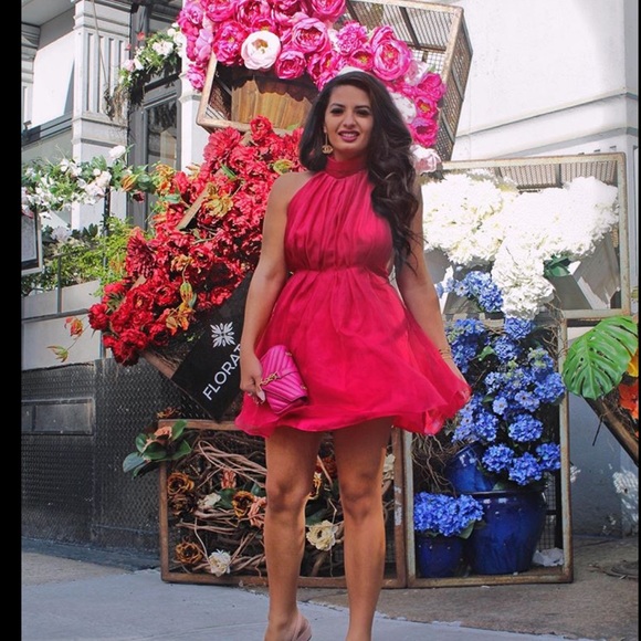 pink organza dress zara